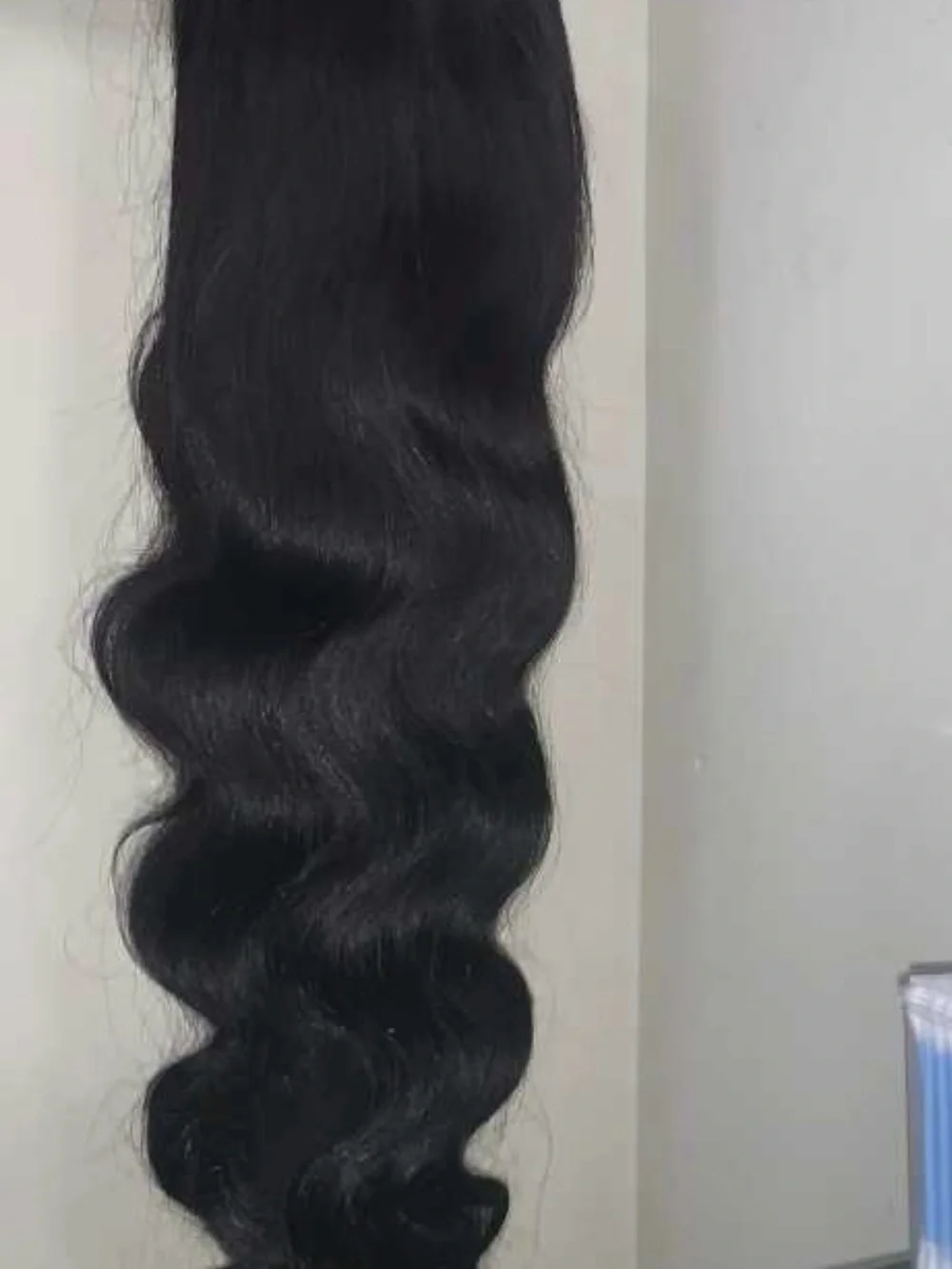SHEIN Natural Black Wavy Human Hair Closure